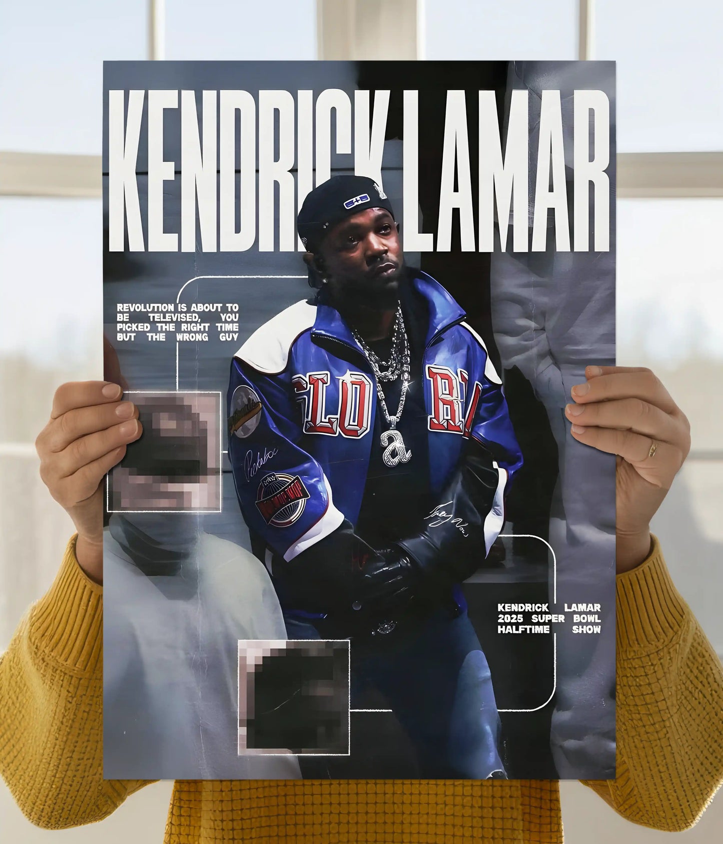 Kendrick Lamar Super Bowl Halftime Poster Main Image - Everanta