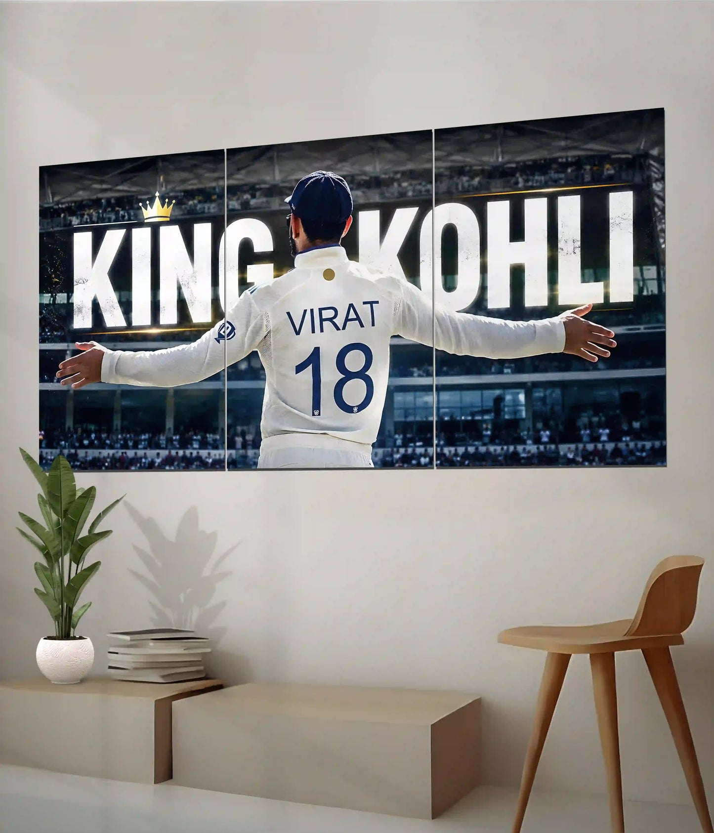 King Kohli Virat 18 Cricket Split Poster - Everanta