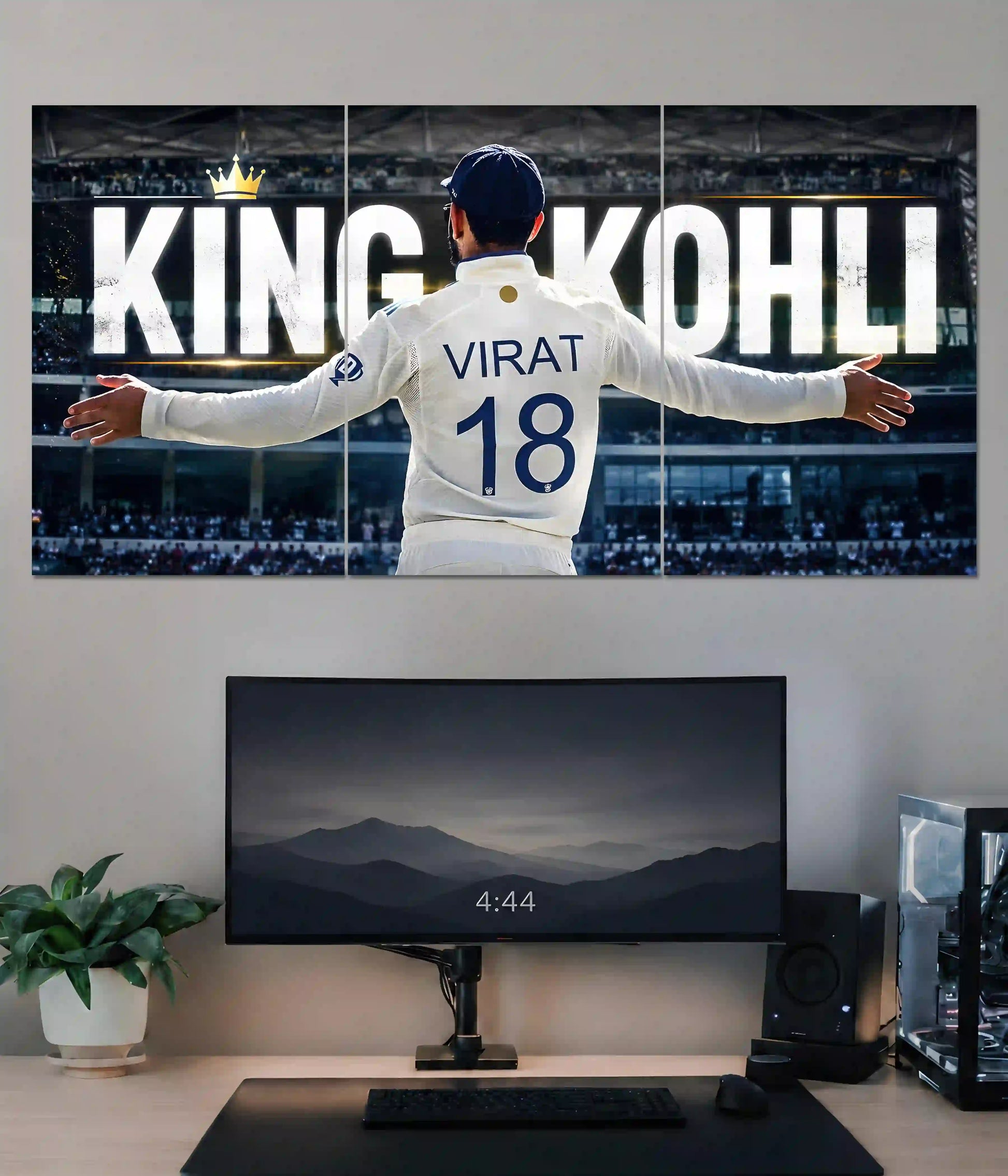King Kohli Virat 18 Cricket Split Poster Main Image - Everanta