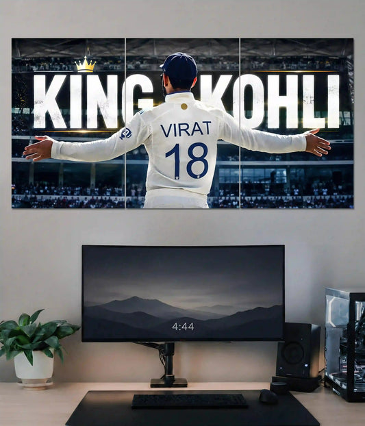 King Kohli Virat 18 Cricket Split Poster Main Image - Everanta