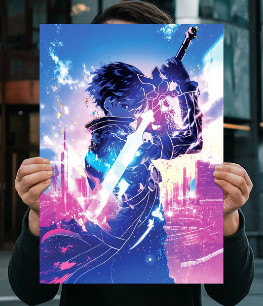 Kirito – Neon Blade Anime Wall Poster Main Image - Everanta