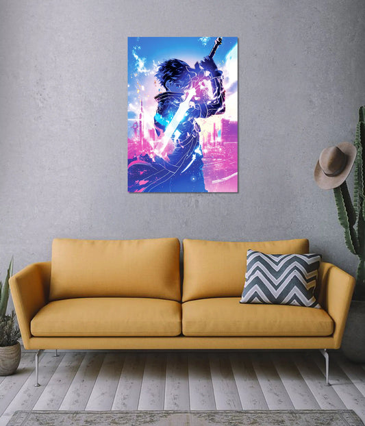 Kirito – Neon Blade Anime Wall Poster on Wall - Everanta
