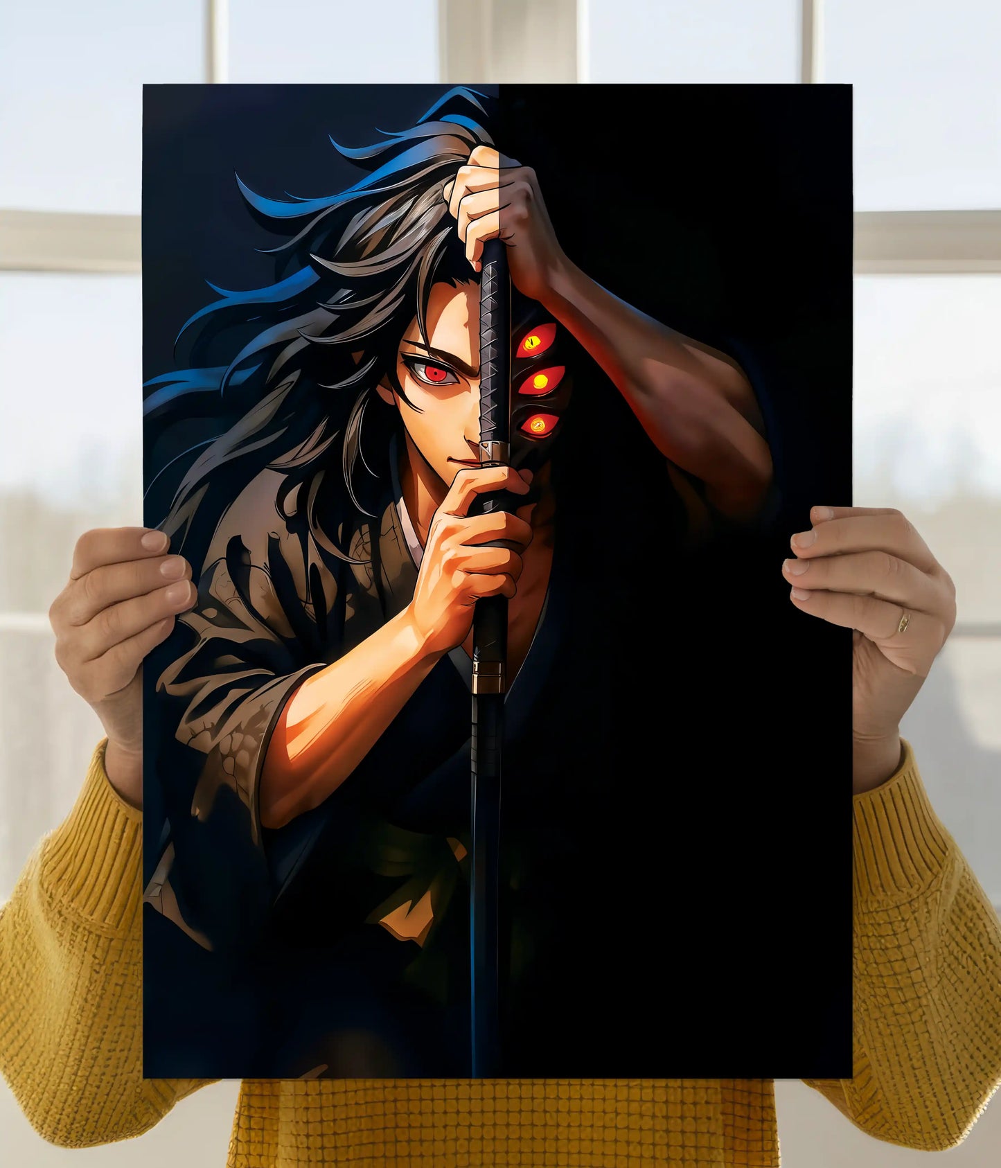 Kokushibo Moon Breathing Demon Slayer Poster Main Image - Everanta