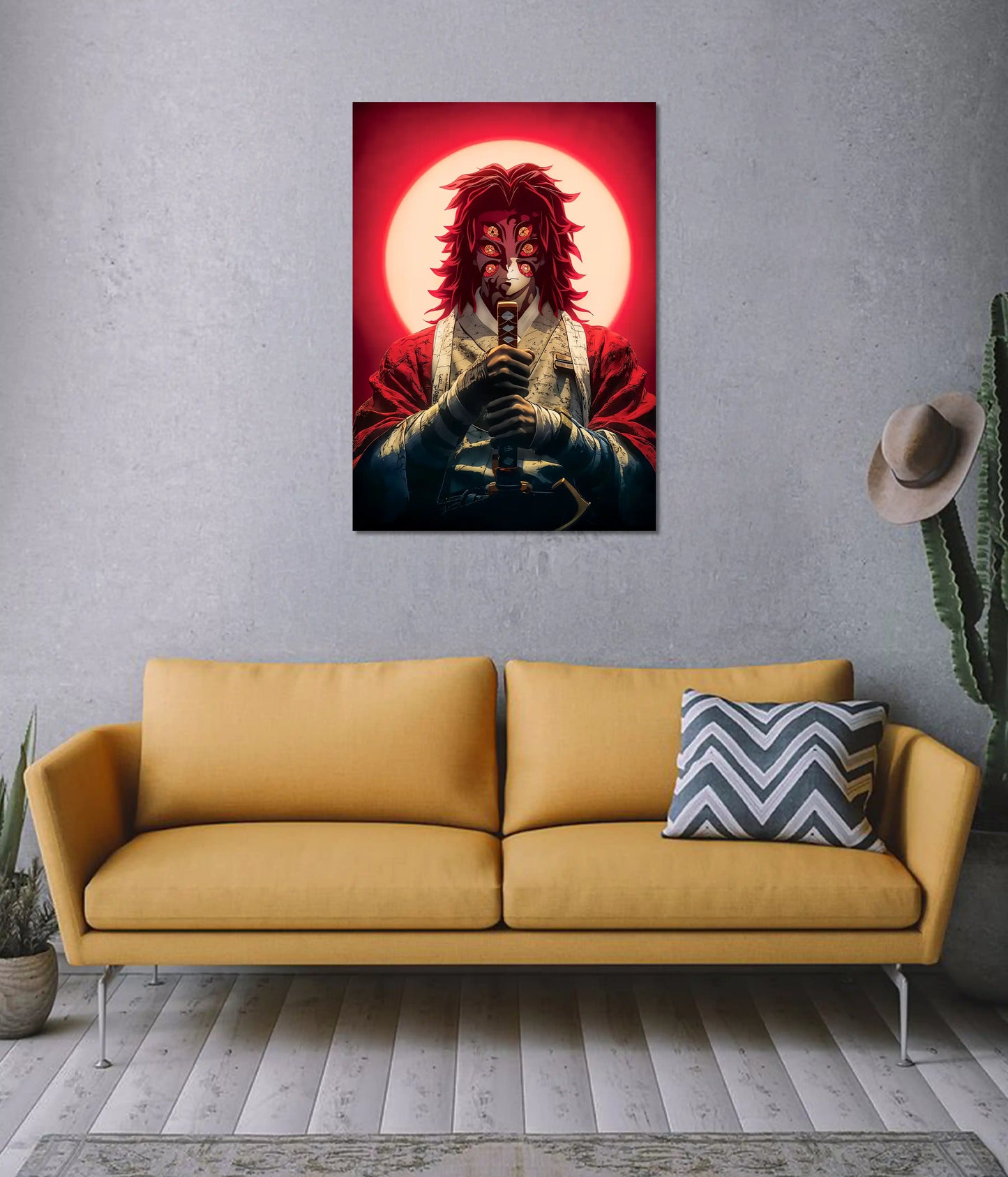Kokushibo Six-Eyed Demon Poster on Wall - Everanta