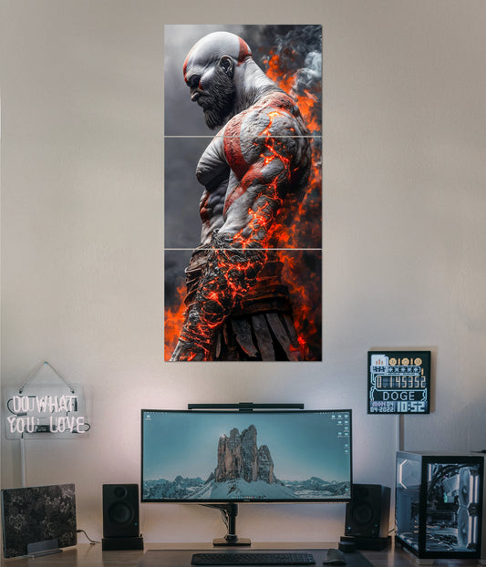 Kratos - God of War Split Wall Poster - Everanta