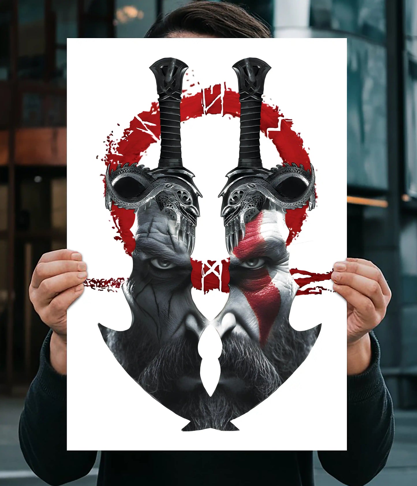 Kratos Blades of Chaos Poster – God of War Main Image - Everanta