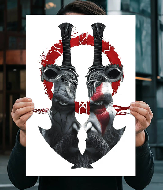 Kratos Blades of Chaos Poster – God of War Main Image - Everanta