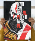 Kratos “Death Can Have Me” – God of War Poster