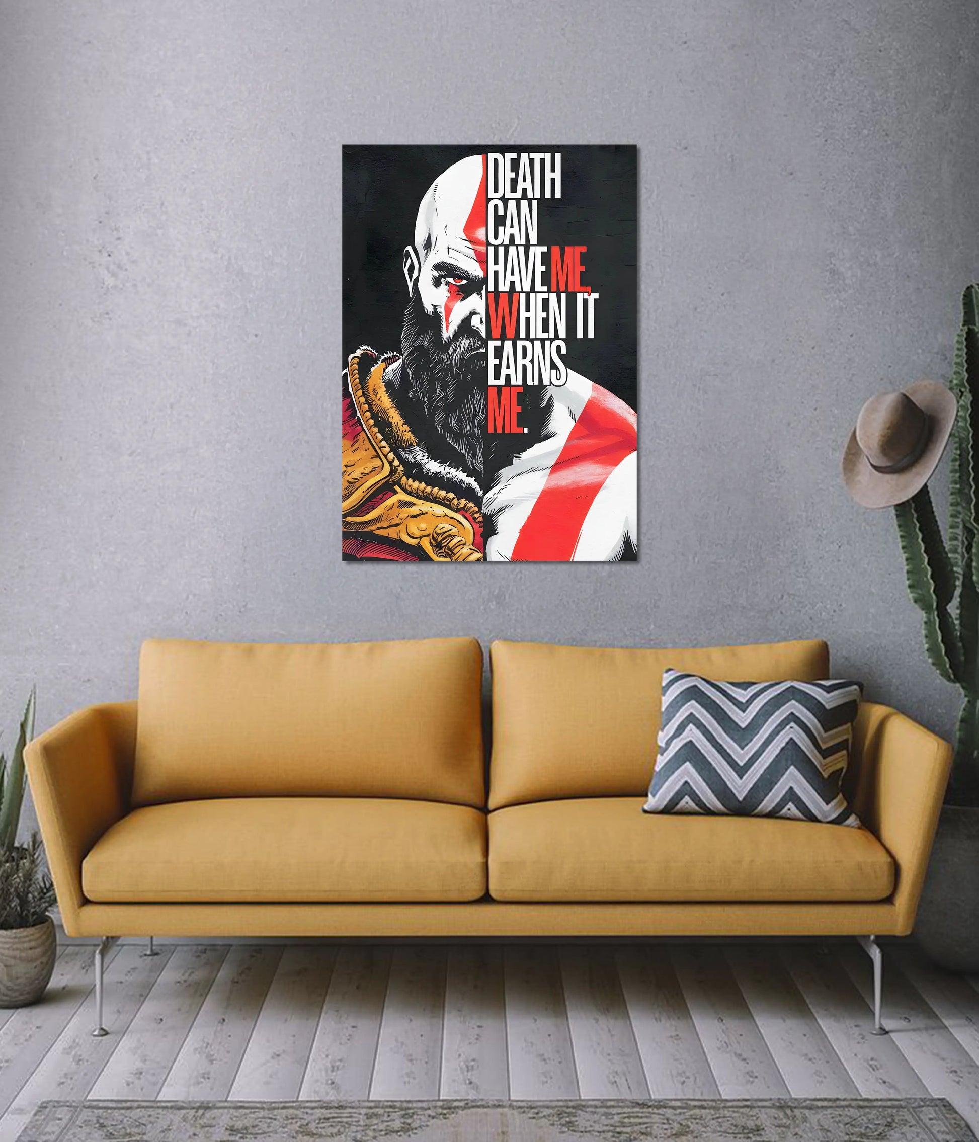 Kratos “Death Can Have Me” – God of War Poster on Wall - Everanta
