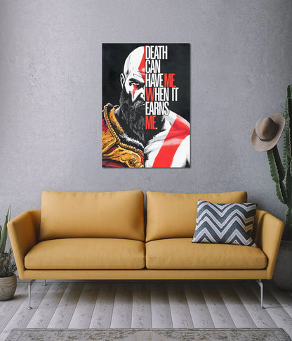 Kratos “Death Can Have Me” – God of War Poster on Wall - Everanta