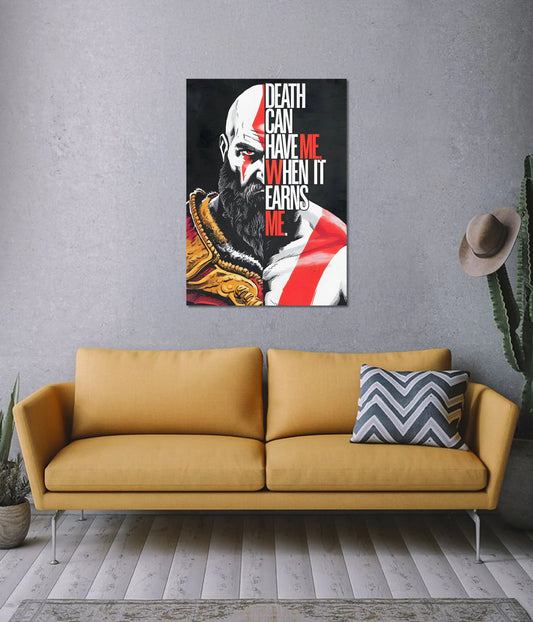 Kratos “Death Can Have Me” – God of War Poster on Wall - Everanta