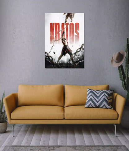Kratos Unchained God of War Wall Poster on Wall - Everanta