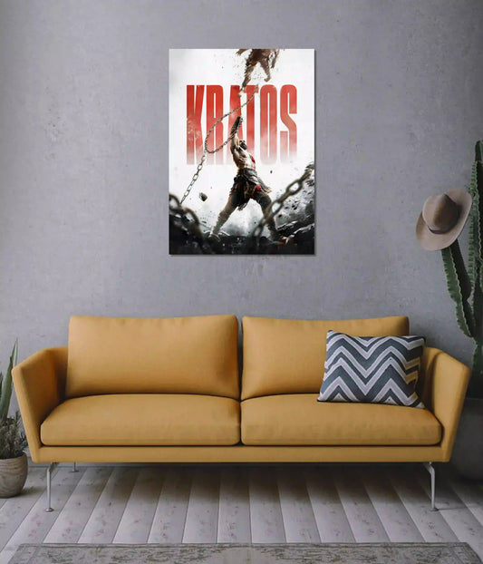 Kratos Unchained God of War Wall Poster on Wall - Everanta