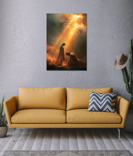 Krishna’s Divine Lesson – Light of Dharma Poster on Wall - Everanta