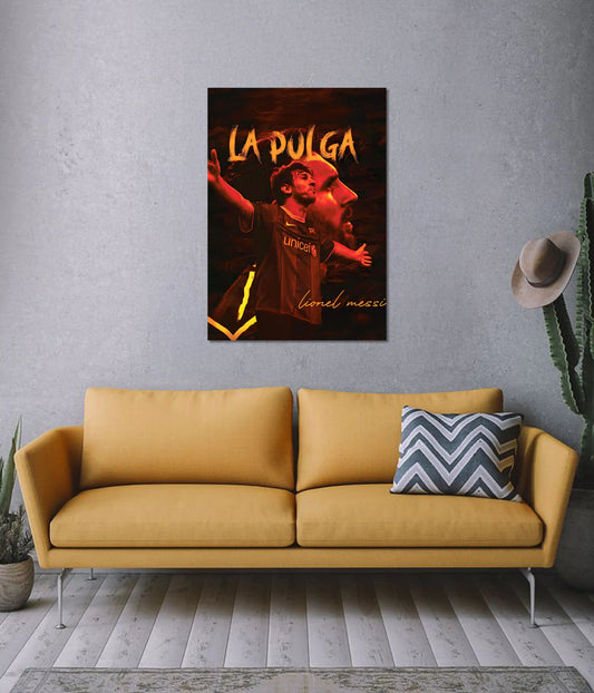 La Pulga – Lionel Messi Premium Wall Poster on Wall - Everanta