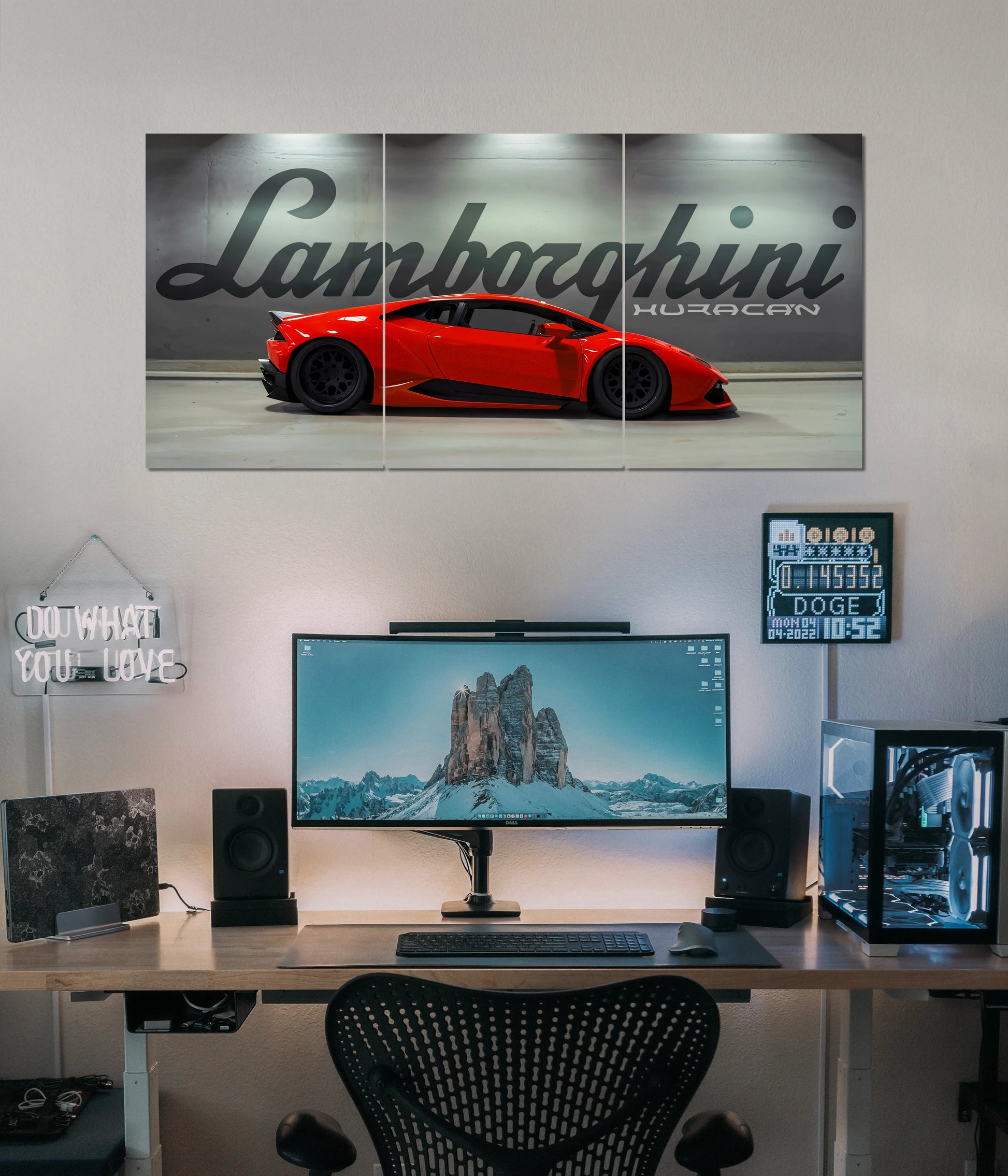 Lamborghini Huracán – Red Beast Split Wall Poster - Everanta