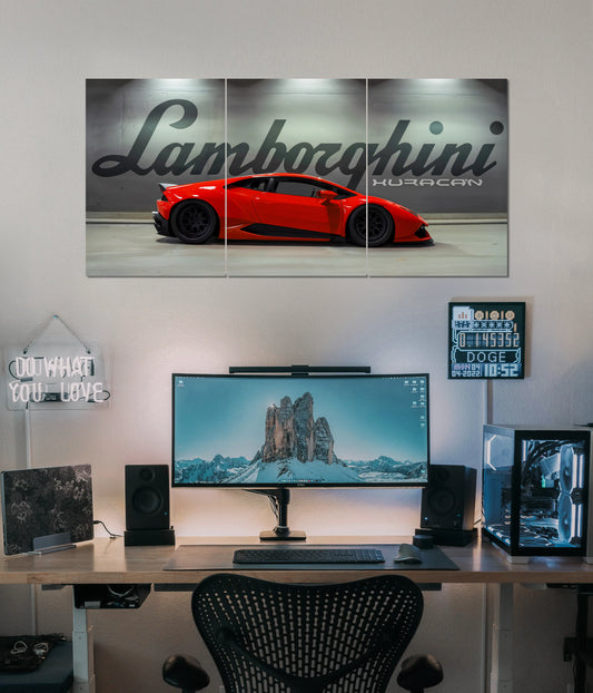 Lamborghini Huracán – Red Beast Split Wall Poster - Everanta