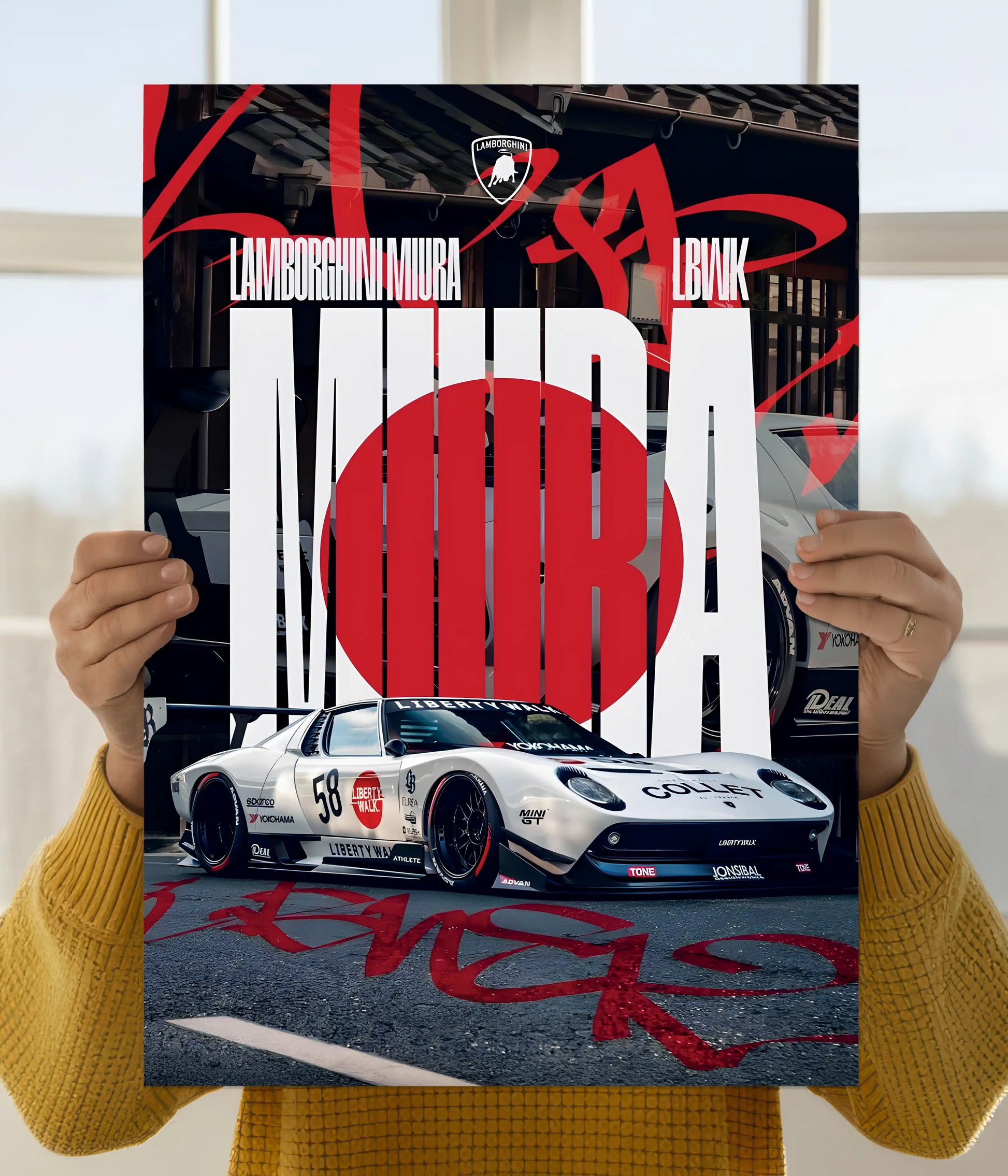 Lamborghini Miura Liberty Walk Wall Poster Main Image - Everanta