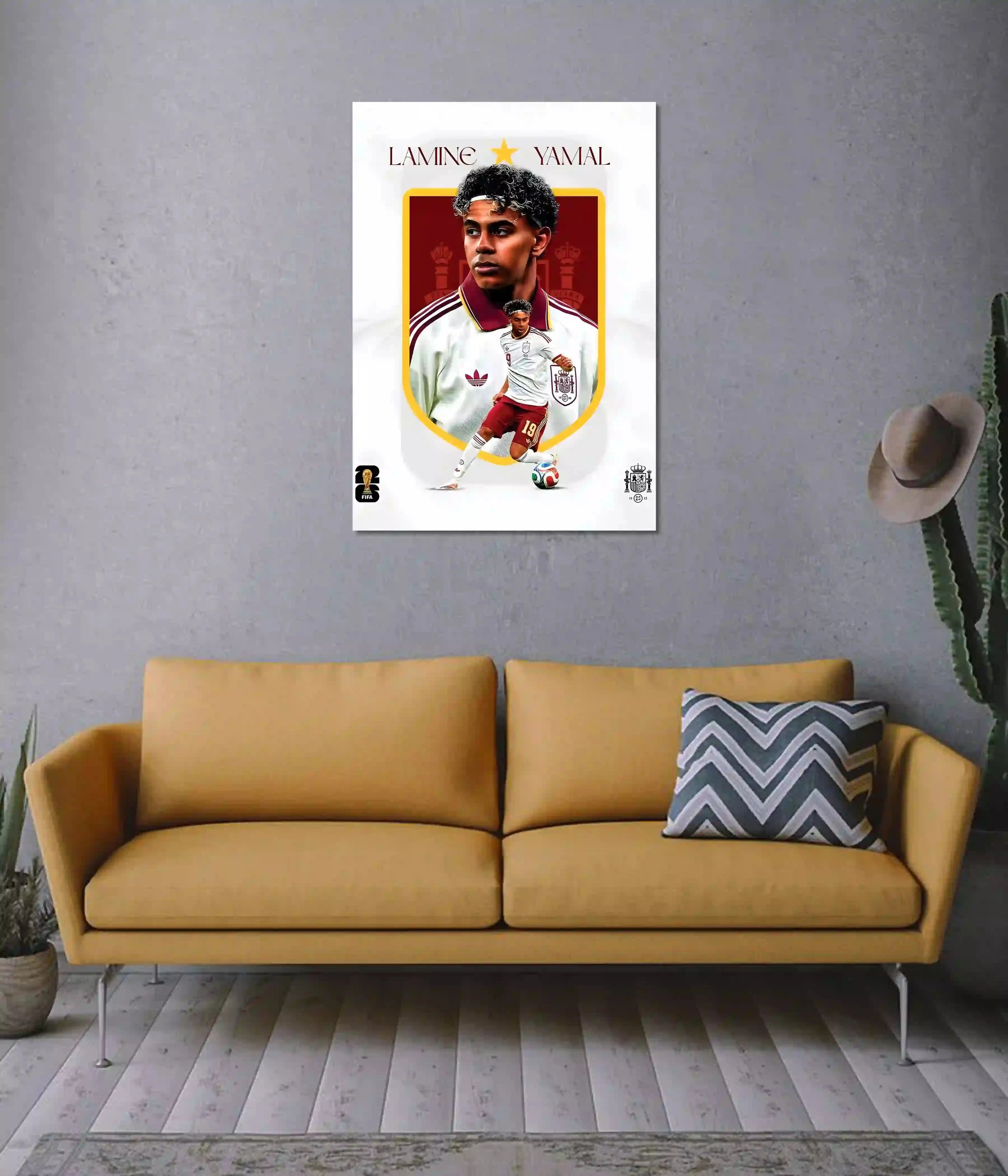 Lamine Yamal Spain Football Wall Poster on Wall - Everanta