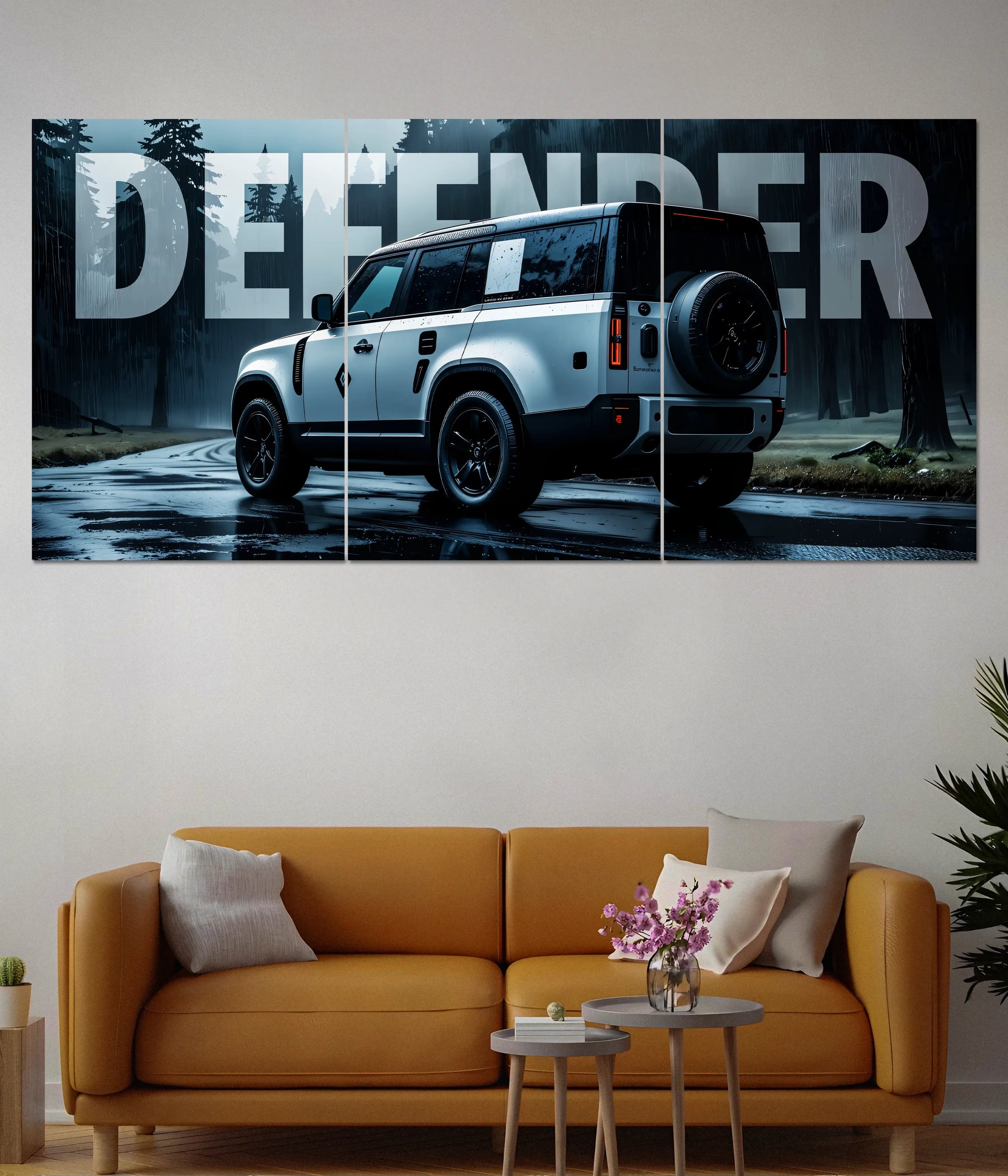 Land Rover Defender Split Wall Poster – Off-Road Design for Car Lovers - Everanta