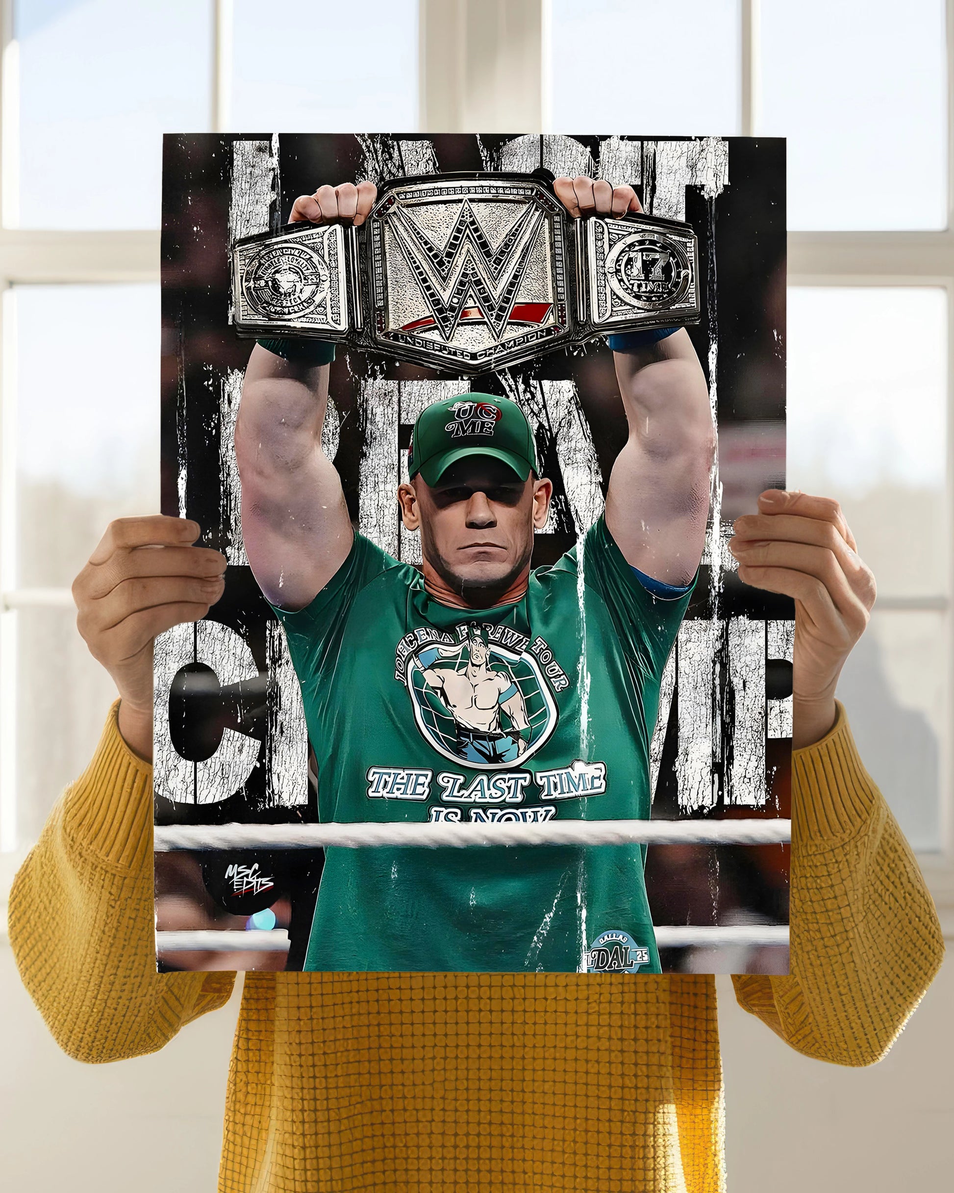 Last Real Champ – John Cena WWE Poster Holding Image - Everanta