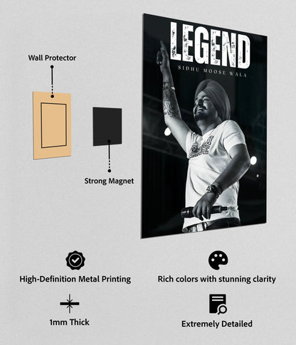 Legend – Sidhu Moose Wala Iconic Metal Poster Instructions - Everanta