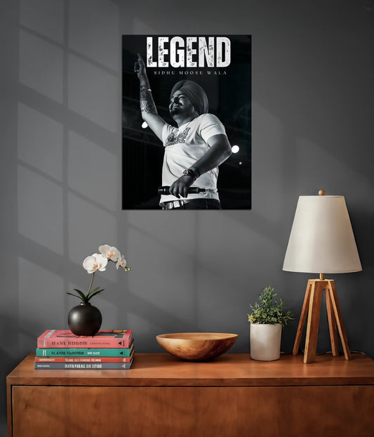 Legend – Sidhu Moose Wala Iconic Metal Poster on Wall - Everanta