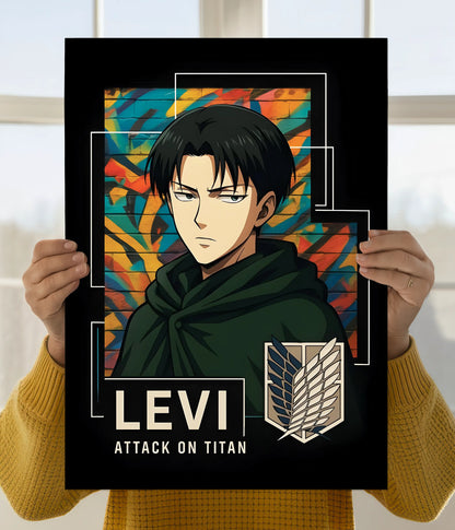 Levi Ackerman Graffiti Style Wall Poster Main Image - Everanta