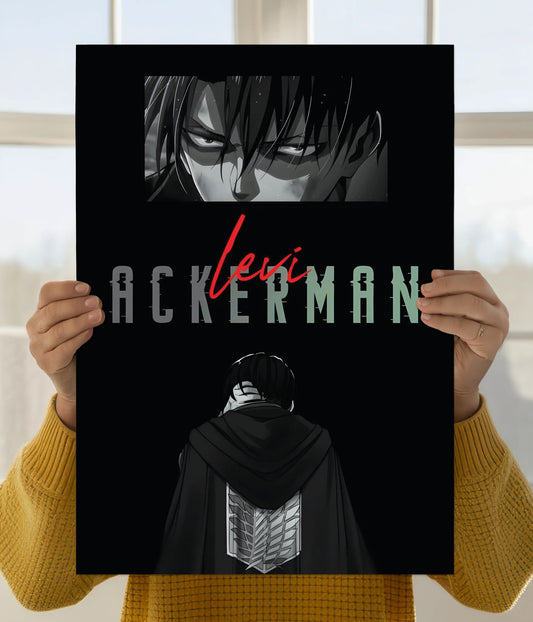 Levi Ackerman Shadow Stance – Attack on Titan Wall Poster Main Image - Everanta