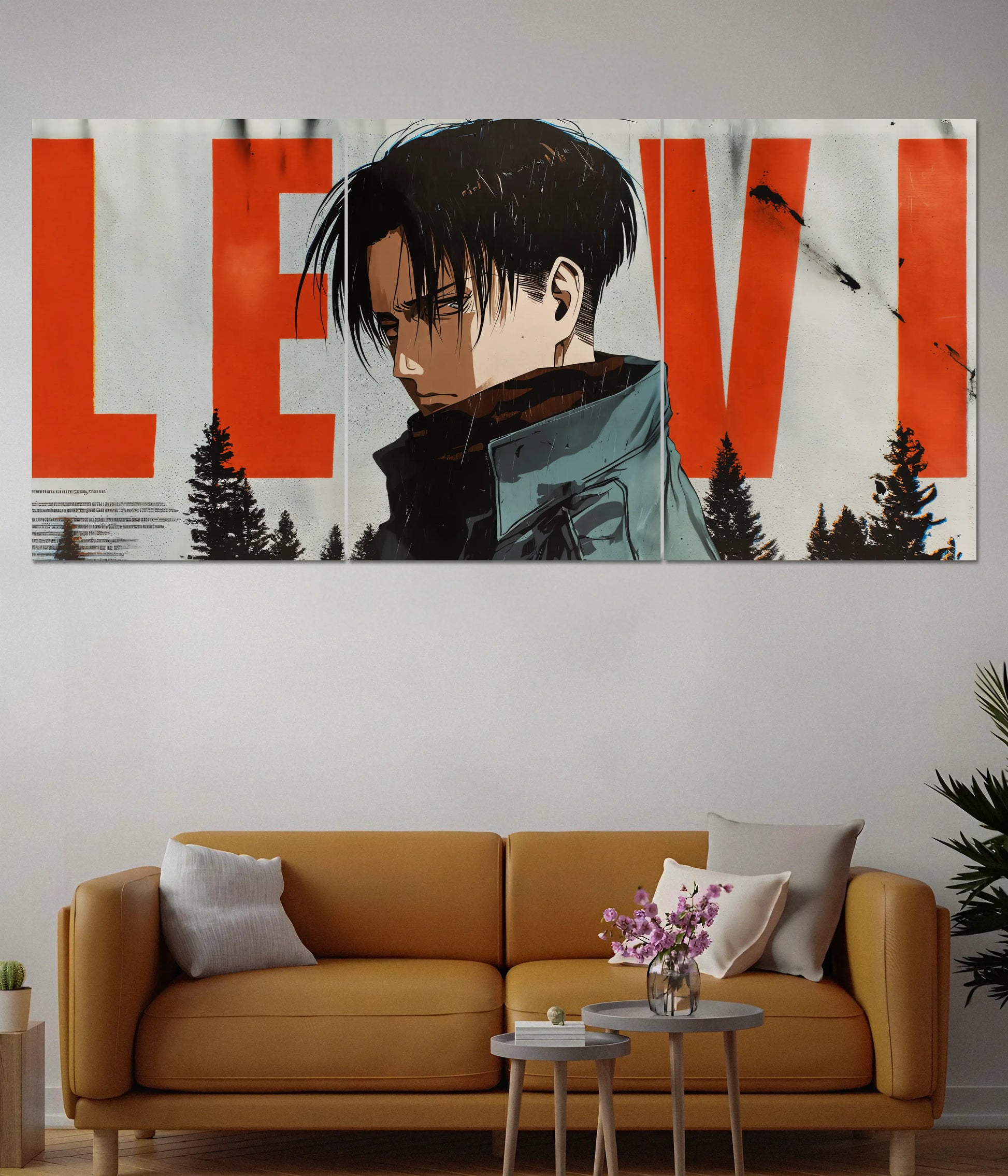 Levi Ackerman Split Poster - Everanta