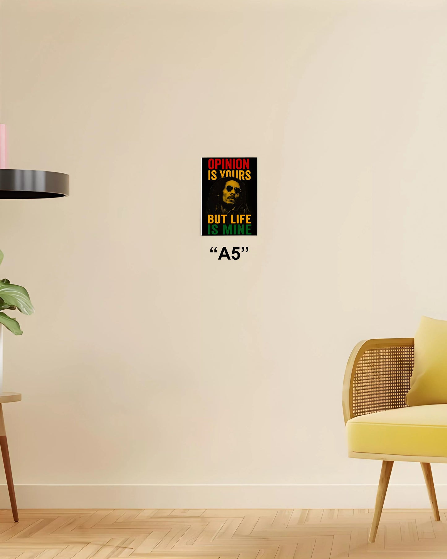 Life Is Mine – Bob Marley Wall Poster A5 Size - Everanta