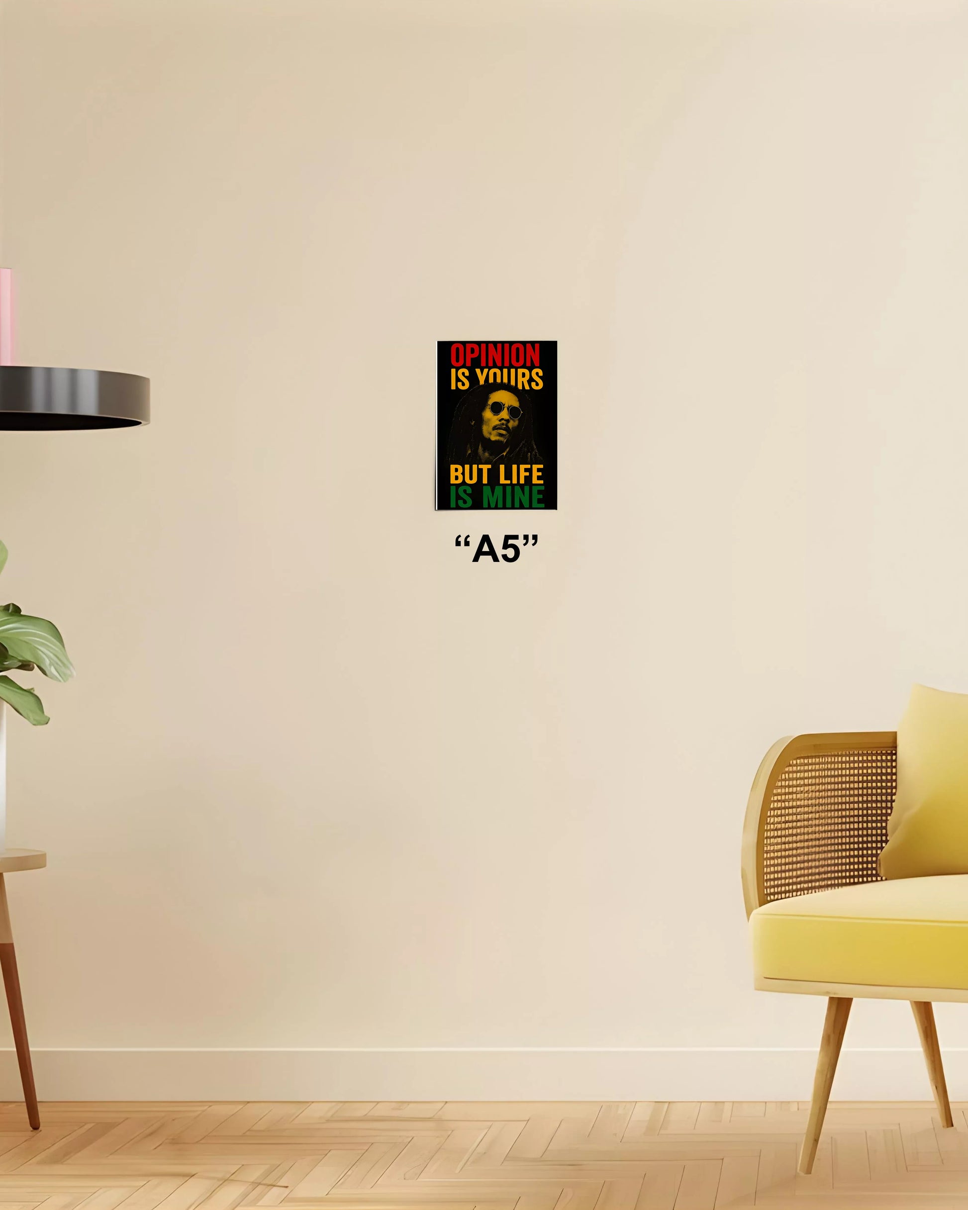 Life Is Mine – Bob Marley Wall Poster A5 Size - Everanta