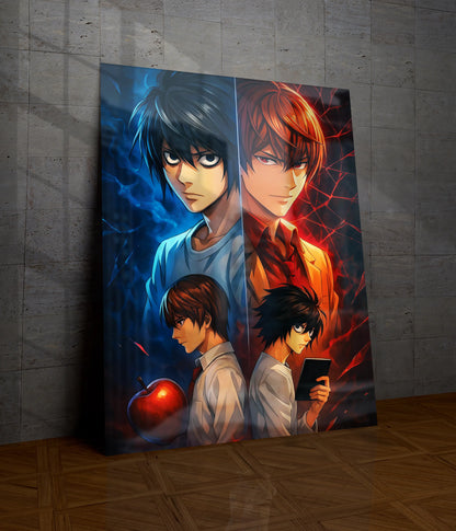 Light vs L – Death Note Metal Poster Main Image - Everanta