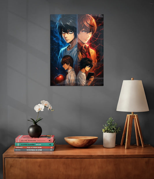 Light vs L – Death Note Metal Poster on Wall - Everanta