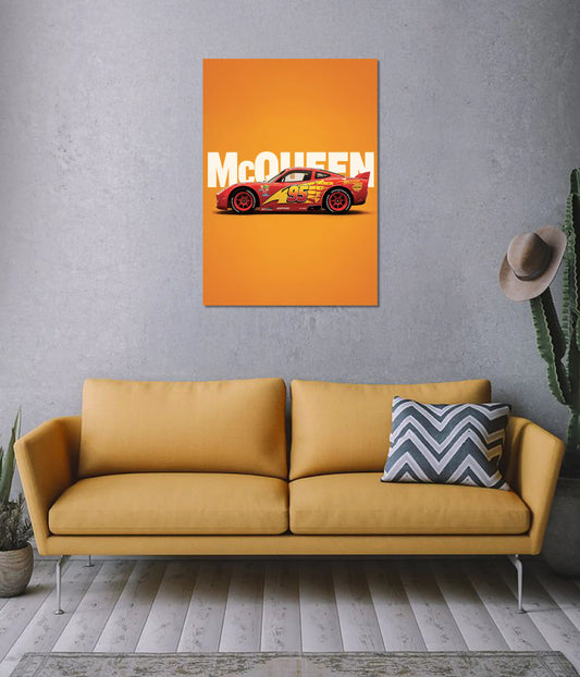 Lightning McQueen Car Poster on Wall - Everanta