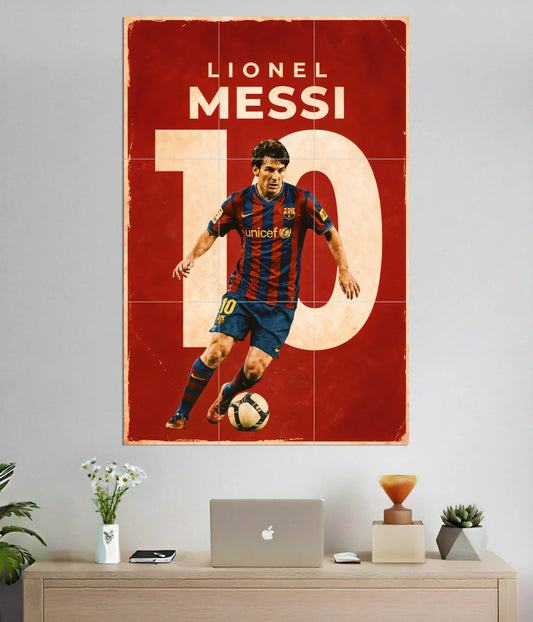 Lionel Messi 9-Piece Split Poster Main Image - Everanta