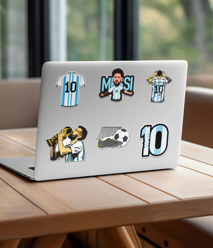 Lionel Messi Football Stickers Pack Laptop Back - Everanta
