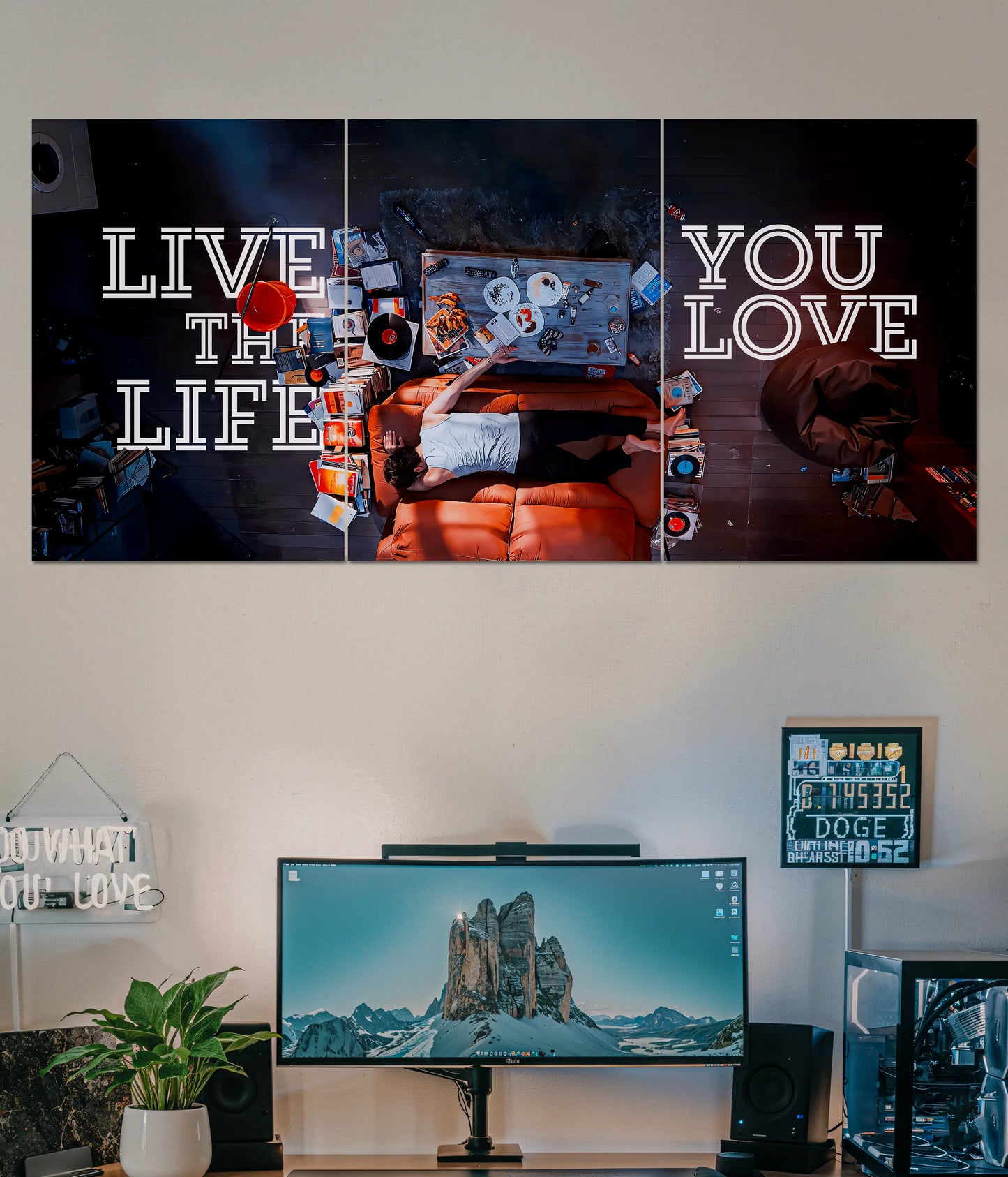 Live the Life You Love – Split Wall Poster Main Image - Everanta