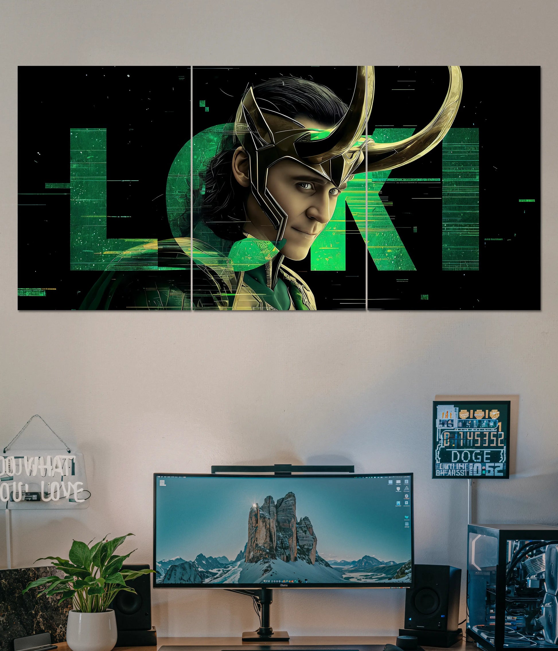 Loki Glitch Effect – Marvel Split Wall Poster Main Image - Everanta