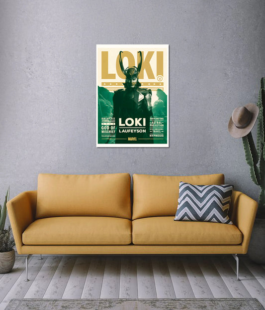 Loki Laufeyson – God of Mischief Marvel Wall Poster on Wall - Everanta