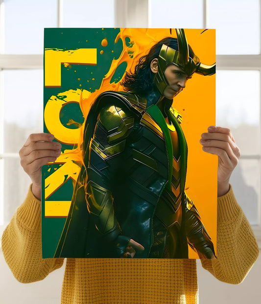 Loki – The God of Mischief Wall Poster Holding Image - Everanta
