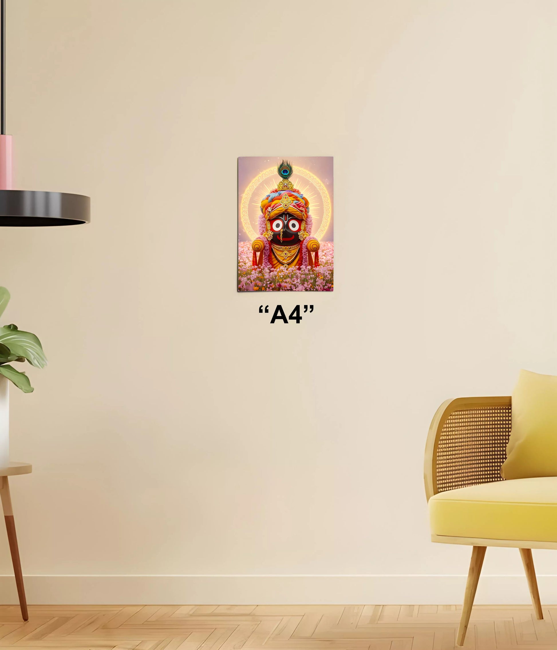 Lord Jagannath Devotional Wall Poster A4 Size - Everanta