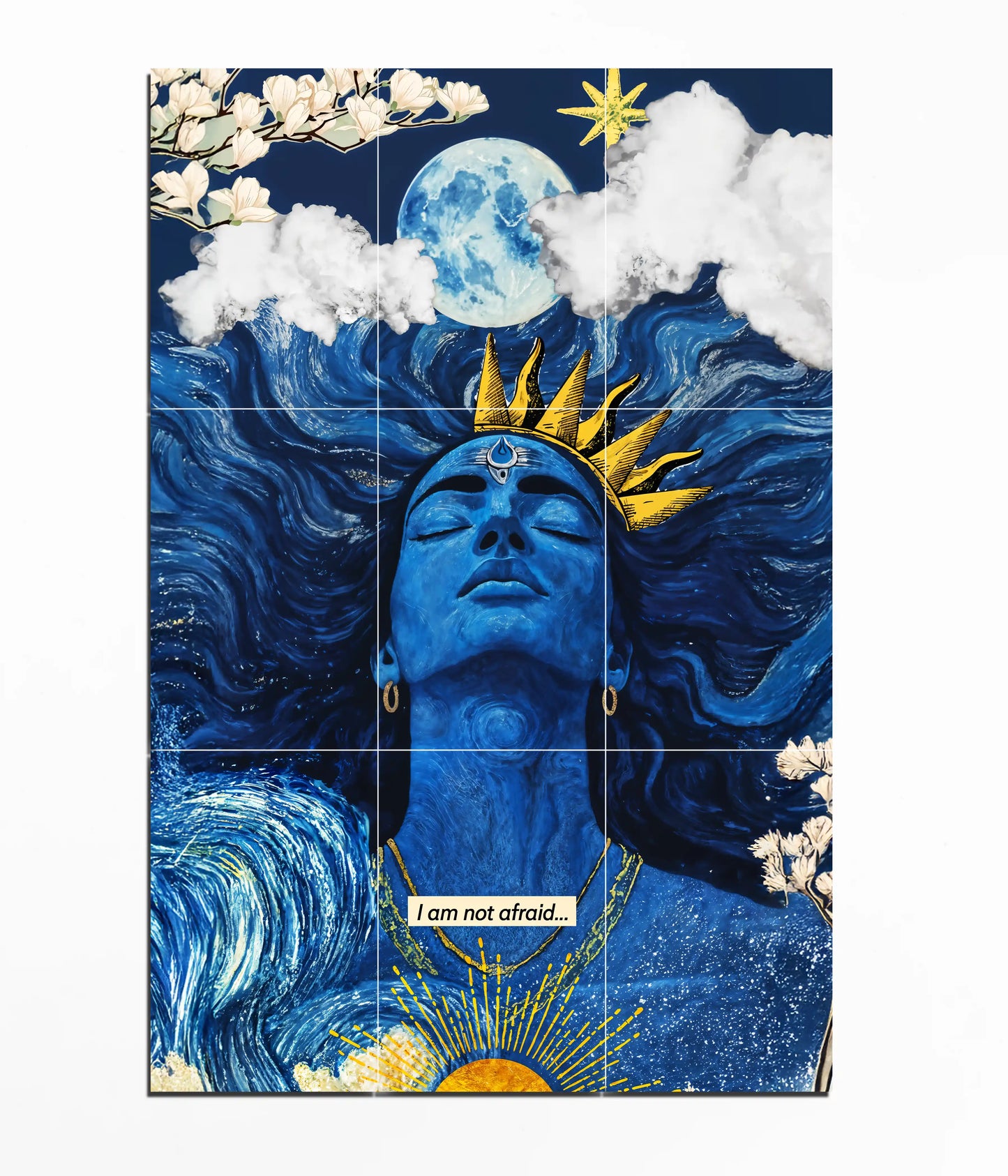 Lord Shiva Cosmic Energy 9-Piece Split Poster Close View - Everanta