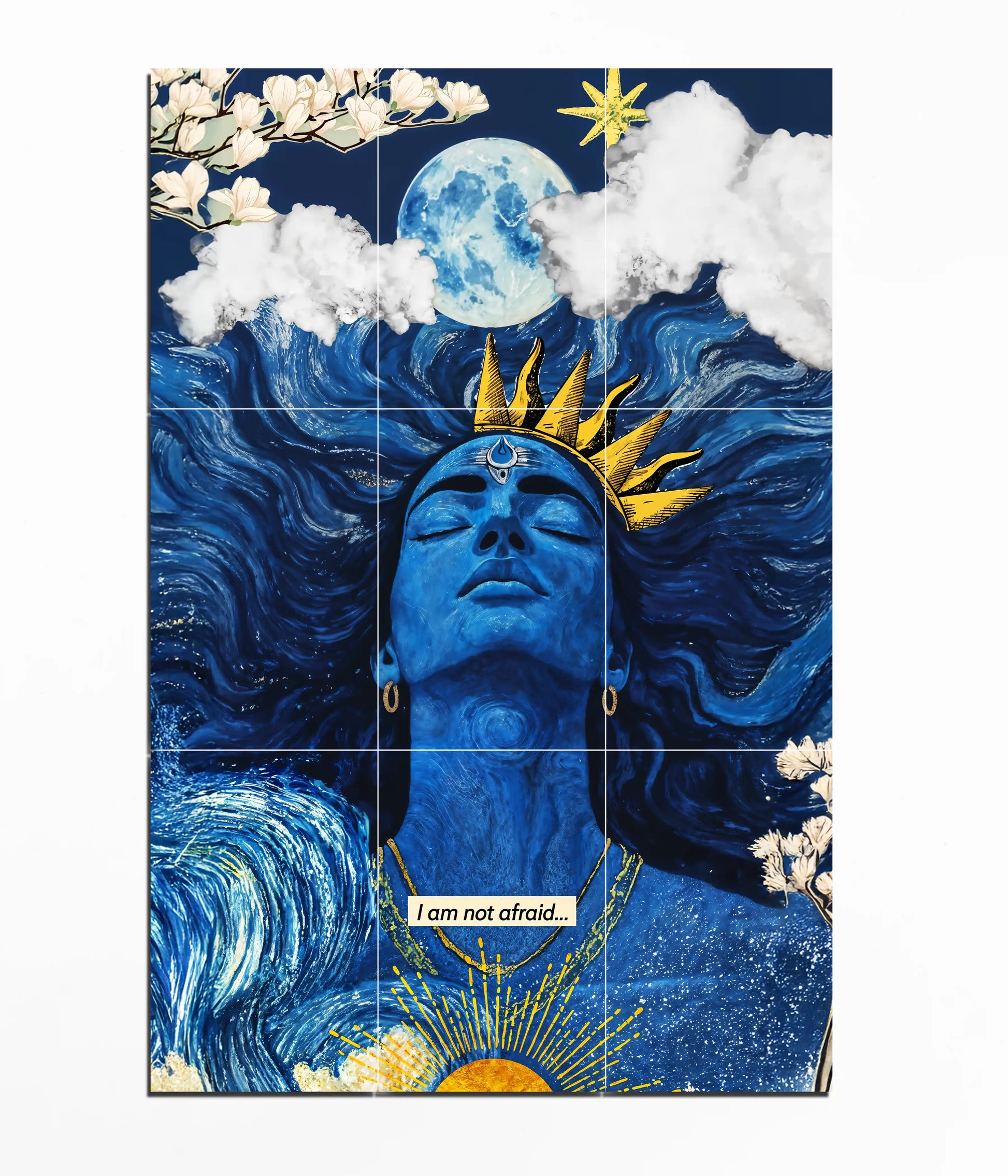 Lord Shiva Cosmic Energy 9-Piece Split Poster Close View - Everanta