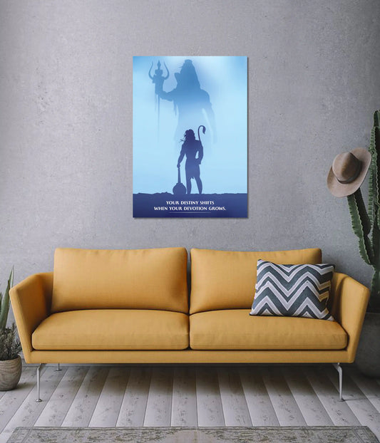 Lord Shiva & Hanuman Devotional Poster on Wall - Everanta