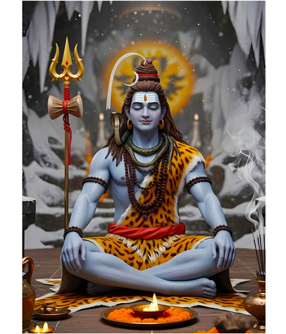 Lord Shiva in Himalayas – Devotional Poster Main Image - Everanta
