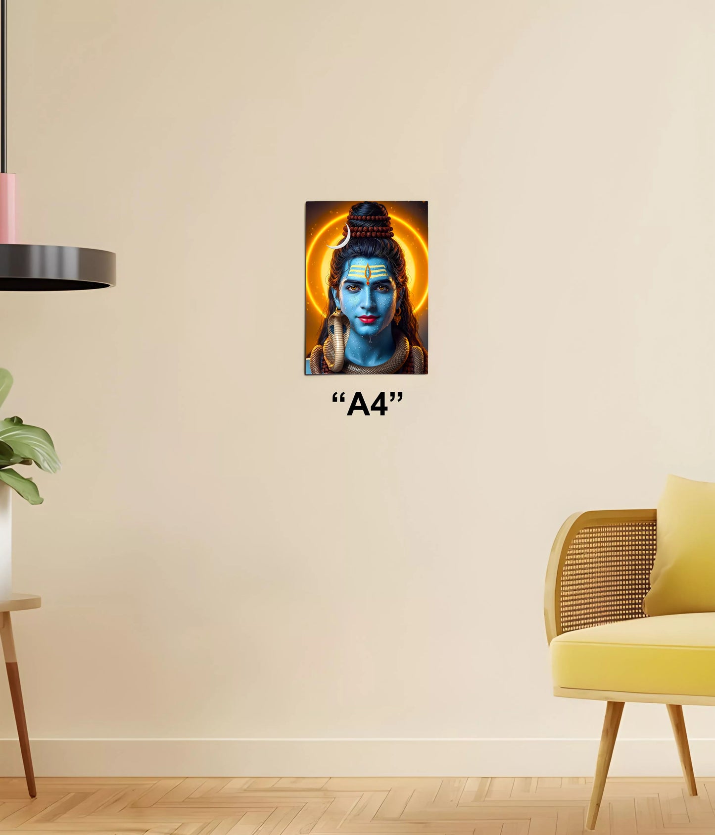 Lord Shiva with Serpent – Devotional Poster A4 Size - Everanta