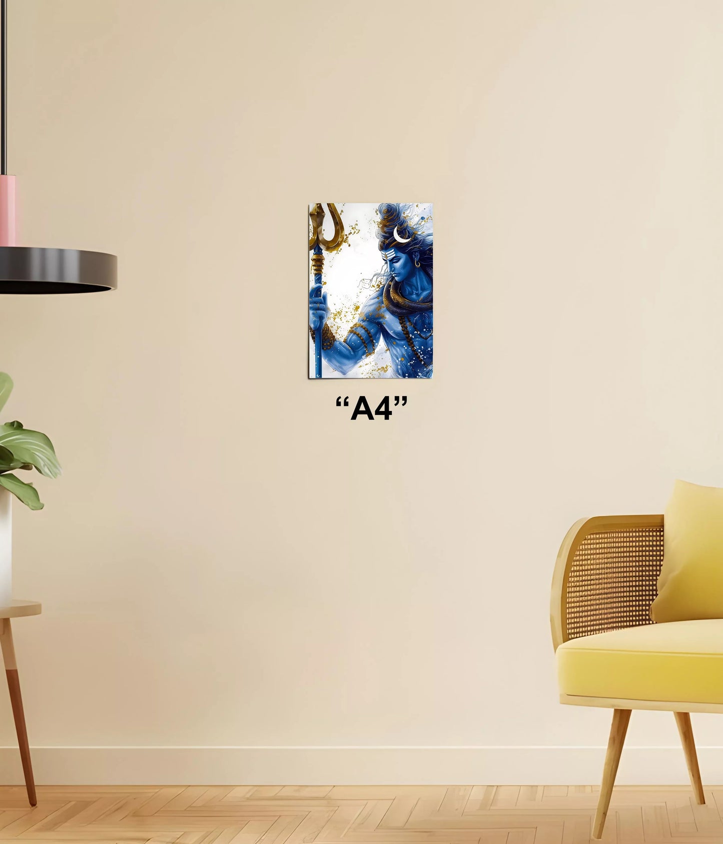 Lord Shiva with Trishul – Devotional Poster A4 Size - Everanta