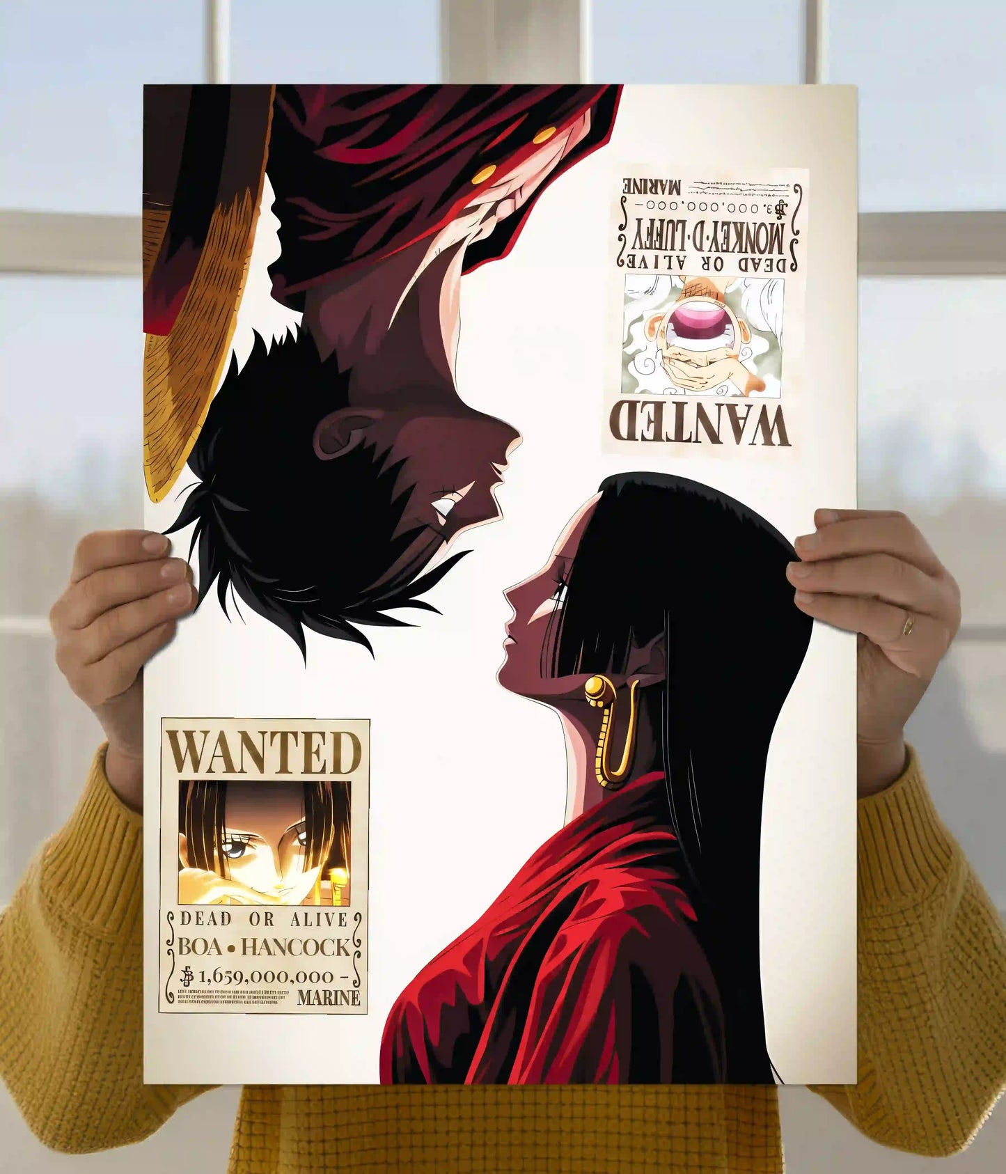 Luffy & Boa Hancock Wanted Love Poster Main Image - Everanta