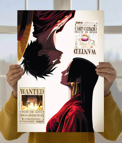 Luffy & Boa Hancock Wanted Love Poster Main Image - Everanta
